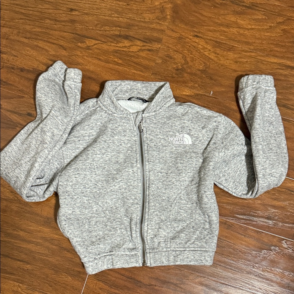 The North Face Kids Heather Gray Zip-Up Hoodie